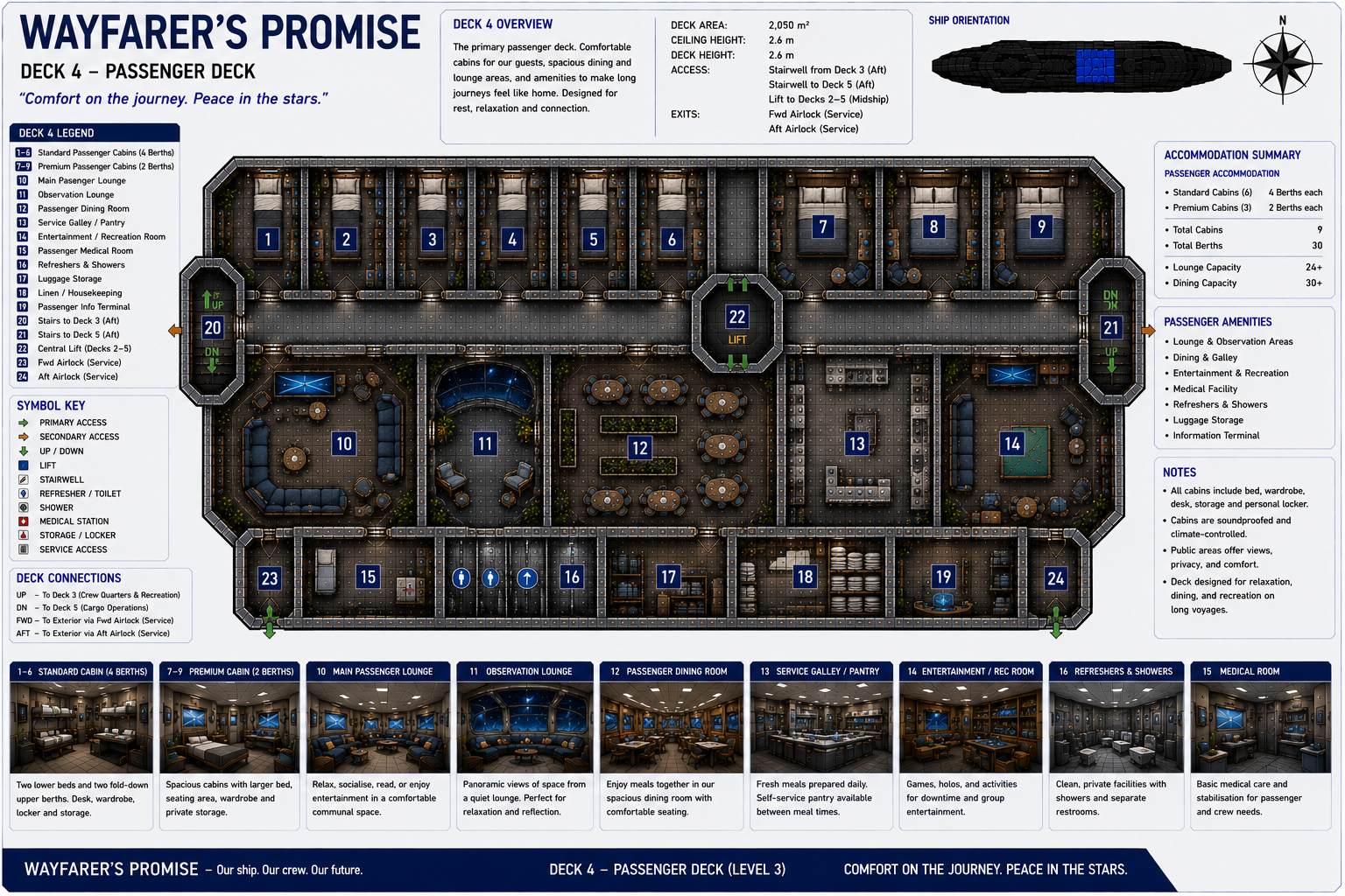 Wayfarer's Promise - Deck 4 - Passenger Deck