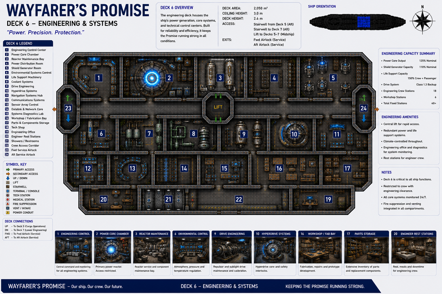 Wayfarer's Promise - Deck 6 - Engineering & Systems